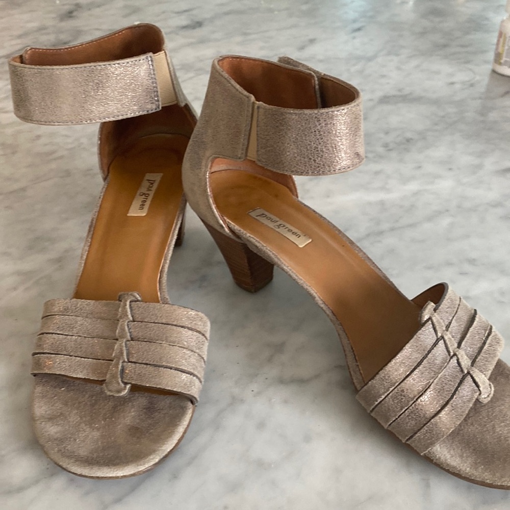 Paul Green Metallic Sandals